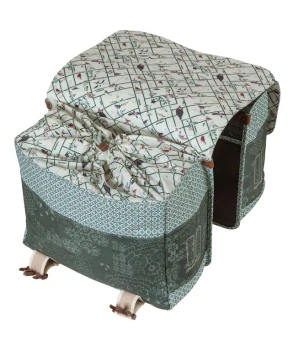 Zestaw sakw rowerowych na bagażnik Basil double panniers Boheme MIK 35 L zielony