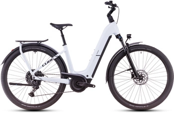 Rower elektryczny trekkingowy Cube Kathmandu Hybrid ONE 800 Easy Entry 2025 polarwhite