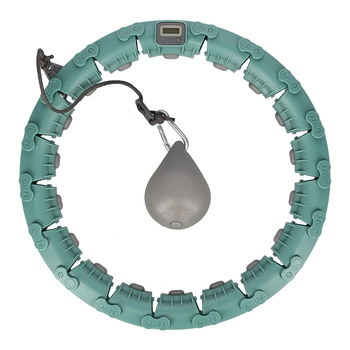 Hula hop z obciążnikiem i licznikiem HMS FH03 green