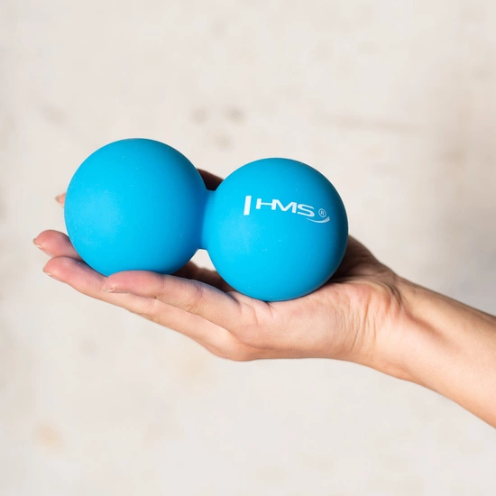 Podwójna piłka do masażu HMS BLC02 niebieska
