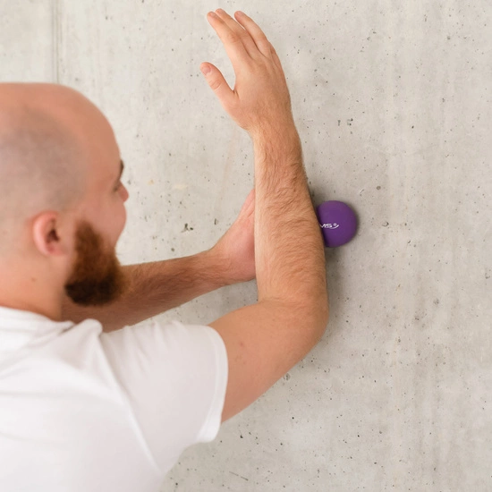 Podwójna piłka do masażu HMS BLC02 fioletowa