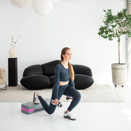 Step do aerobiku HMS AS003 szaro-różowy