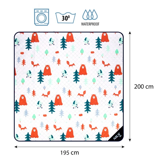 Koc piknikowy NILS CAMP NC8028 195 x 200 cm las