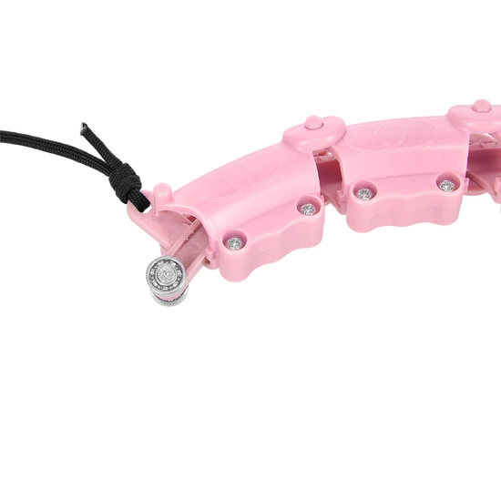 Hula hop z wypustkami, obciążnikiem i pasem HMS HHW02 light pink