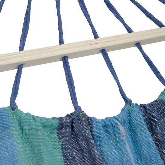 Hamak z drewnianą belka 70cm NILS CAMP NC9004 niebieski-ciemnoniebieski