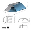 Namiot kempingowy NILS CAMP NC6012 niebieski / szary 4 - osobowy