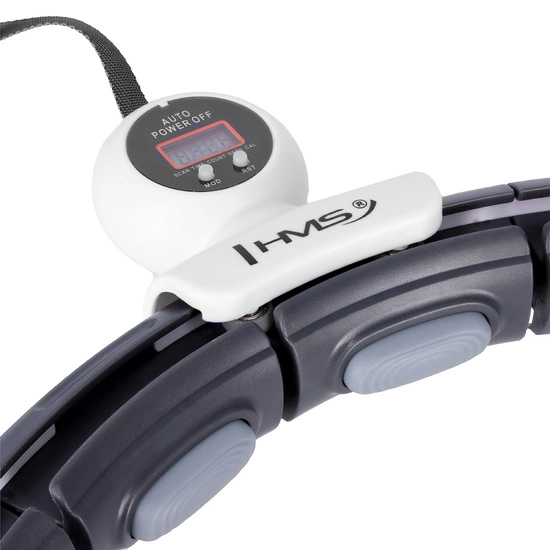 Hula hop z magnesem, obciążnikiem i licznikiem HMS HHM15 czarny