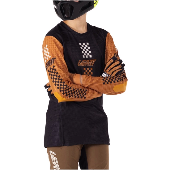 Koszulka rowerowa dziecięca LEATT Jersey MTB Gravity 4.0 Junior rust