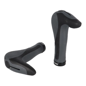 Gripy rowerowe XLC GR-G16 zintegrowane black/grey