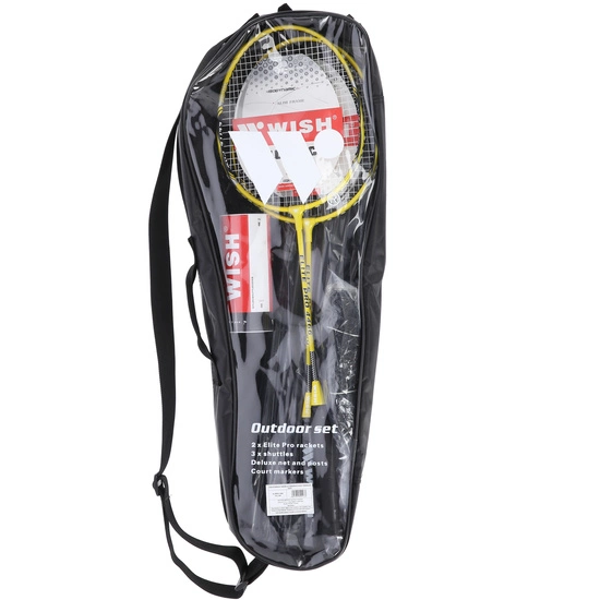 Zestaw do badmintona WISH Alumtec 4466 żółty