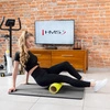Mata fitness klubowa z otworami HMS PREMIUM MFK07 jasnoszaro - czarna