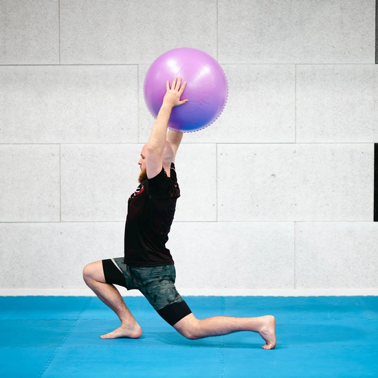 Piłka gimnastyczna masująca HMS YB03 55 cm fioletowa