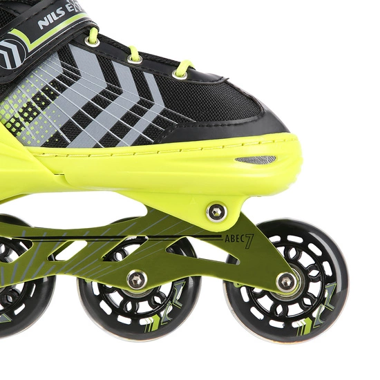 Łyżworolki dziecięce / młodzieżowe 4w1 NILS EXTREME NH18192 czarno / zielone