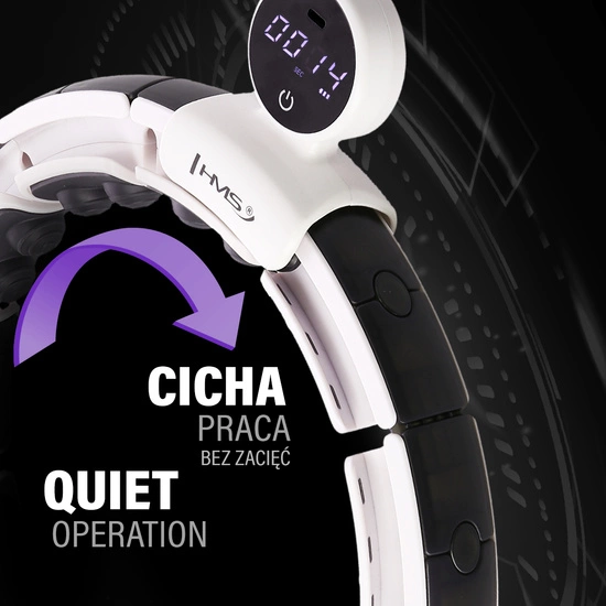 Hula hop magnetyczny z licznikiem i pasem HMS HHM16 biały