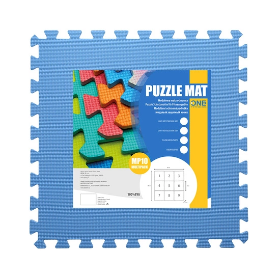 Mata puzzle ONE FITNESS MP10 MULTIPACK 10 mm zielono - niebiesko - czerwona