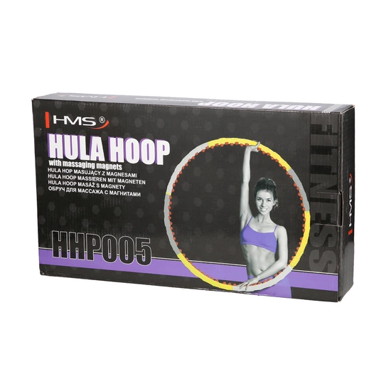 Hula hop masujący z magnesami HMS HHP005 85cm szary / żółty