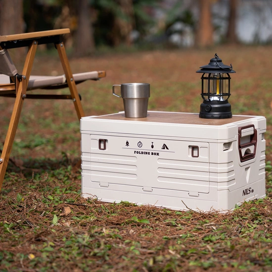 Składana skrzynia kempingowa z funkcją stołu 2w1 NILS CAMP NCB4002 50L