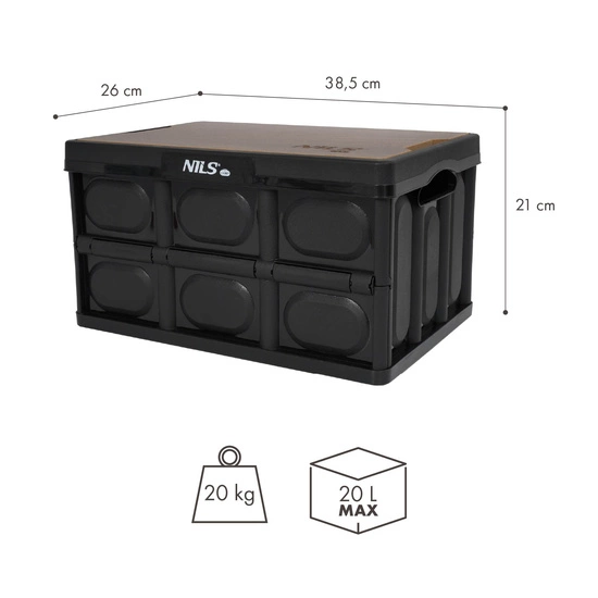 Składana skrzynia kempingowa z funkcją stołu 2w1 NILS CAMP NCB4005 20L