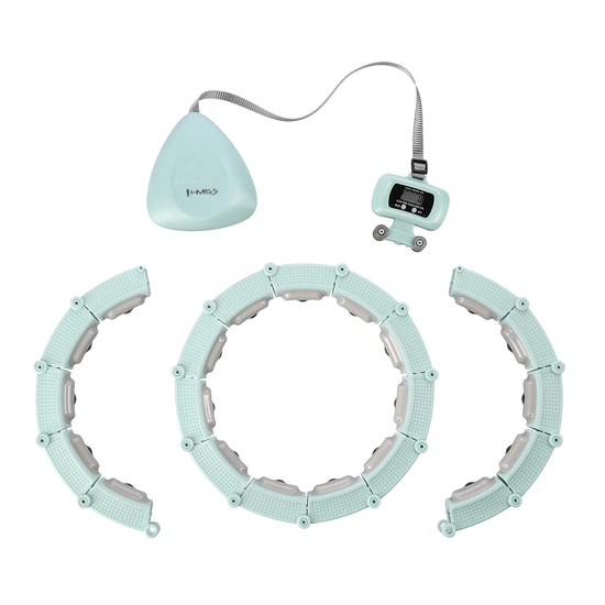 Hula hop z magnesami, obciążnikiem i licznikiem HMS HHM14 zielony