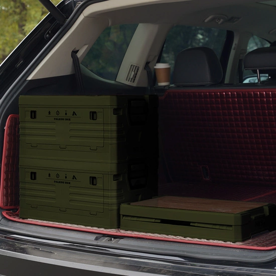 Składana skrzynia kempingowa z funkcją stołu NILS CAMP NCB4002 32L zielona