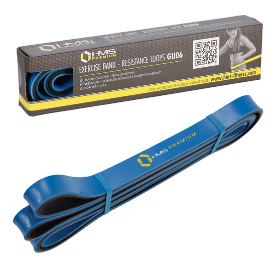 Guma do ćwiczeń HMS GU06 2250 x 21 mm niebiesko - czarna