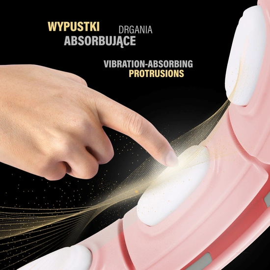 Hula hop z magnesem, obciążnikiem i licznikiem HMS HHM15 różowy