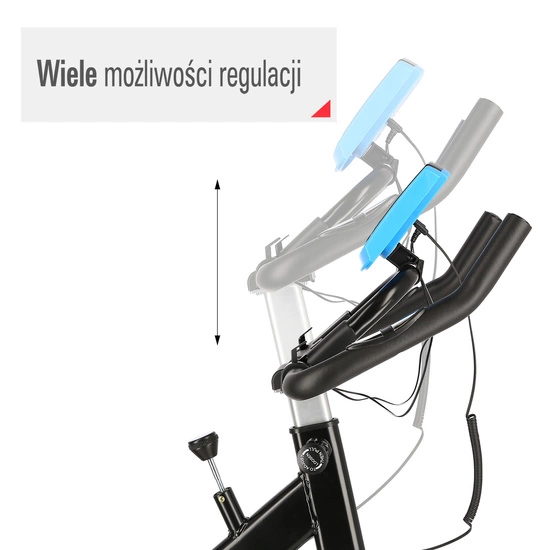 Rower stacjonarny spinningowy 7kg ONE FITNESS SW2501 niebieski