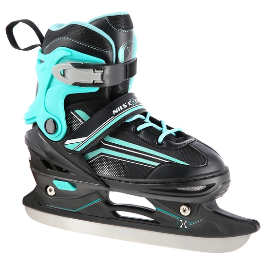 Łyżworolki dziecięce / młodzieżowe 2w1 NILS EXTREME NH18190 czarno / niebieskie