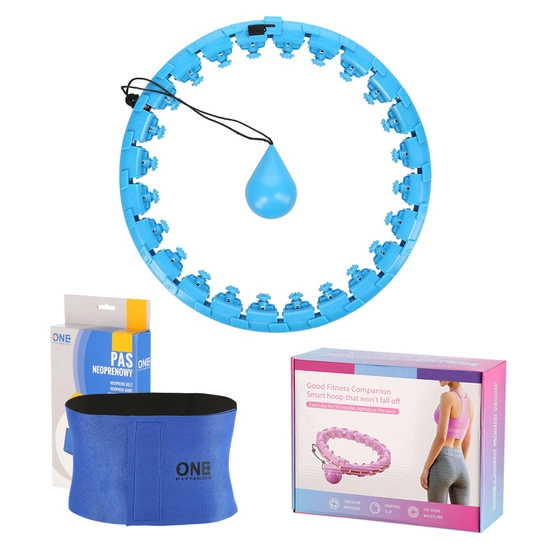 Hula hop z obciążnikiem FH01 niebieski