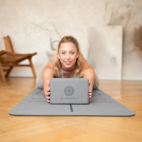 Kostka do jogi HMS KJ02 szara