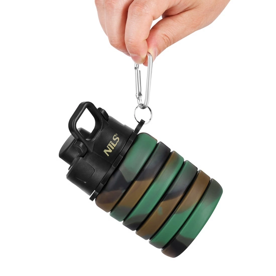 Bidon silikonowy składany NILS NC4106 500 ml zielony