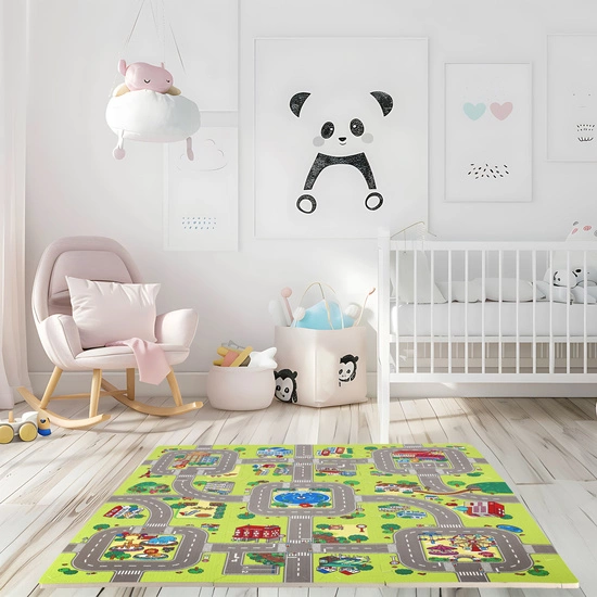 Mata dziecięca NILS FUN MD02 Puzzle cars