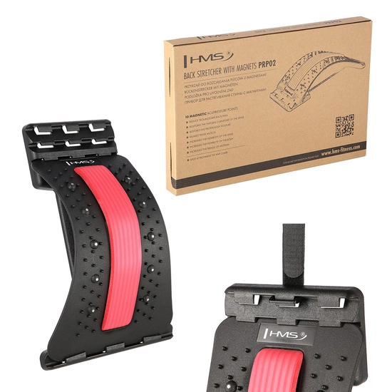 Przyrząd do rozciągania pleców z magnesami HMS PRP02 czerwony