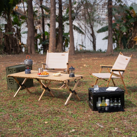 Składana skrzynia kempingowa z funkcją stołu 2w1 NILS CAMP NCB4006 50L