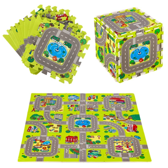 Mata dziecięca NILS FUN MD02 Puzzle cars