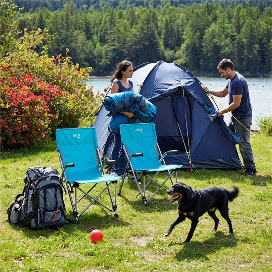 Krzesło turystyczne NILS CAMP NC3704 niebieskie