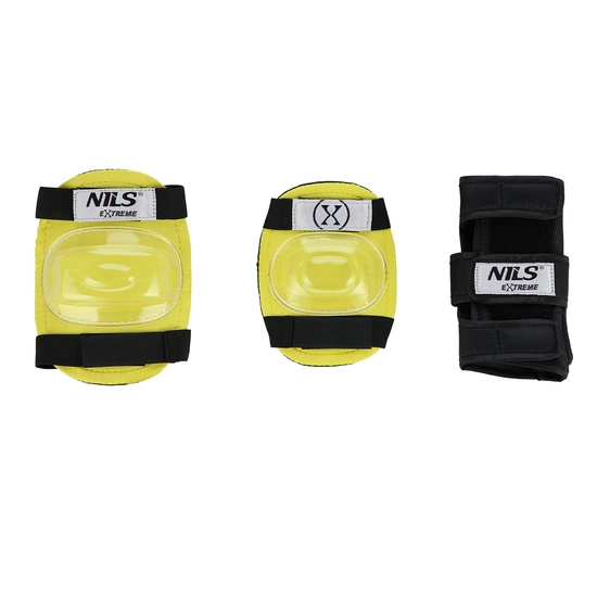 Kask z ochraniaczami NILS EXTREME MR290 + H230 żółty