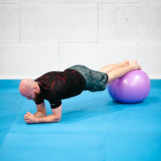 Piłka gimnastyczna masująca HMS YB03 55 cm fioletowa