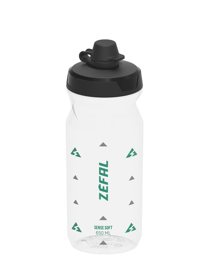 Bidon rowerowy Zefal Sense Soft No-Mud 650 ml transparent