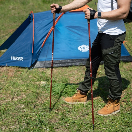 Kije Nordic Walking NILS NW607 czerwone