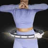 Hula hop z magnesem, obciążnikiem i licznikiem HMS HHM15 czarno - biały