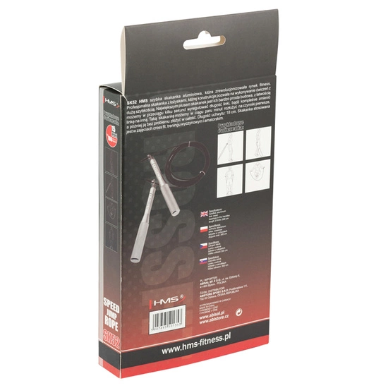 Skakanka szybka HMS SK52 czerwona / czarna