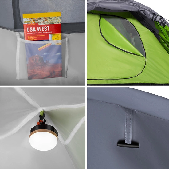 Namiot kempingowy NILS CAMP NC6006 zielony / szary 4 - osobowy