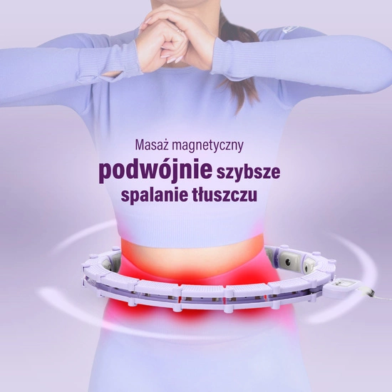 Hula hop magnetyczny z licznikiem i pasem HMS HHM14 violet