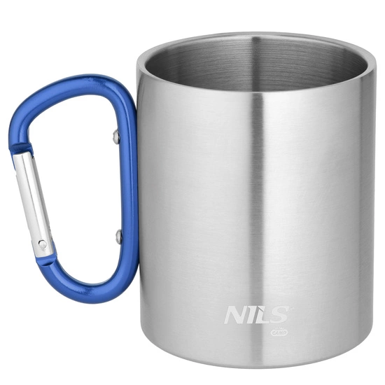 Kubek kempingowy z karabińczykiem NILS CAMP NC17110 300 ml niebieski