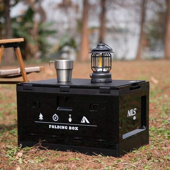 Składana skrzynia kempingowa z funkcją stołu 2w1 NILS CAMP NCB4006 50L