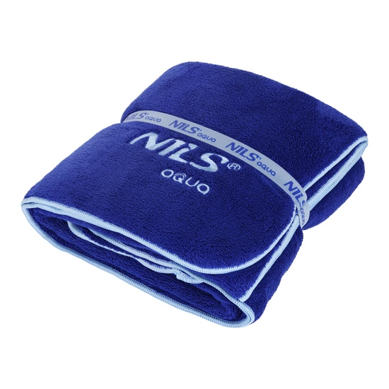 Ręcznik z mikrofibry frotte NILS AQUA NAR14 160 x 80 cm granatowy