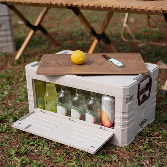 Składana skrzynia kempingowa z funkcją stołu 2w1 NILS CAMP NCB4002 50L