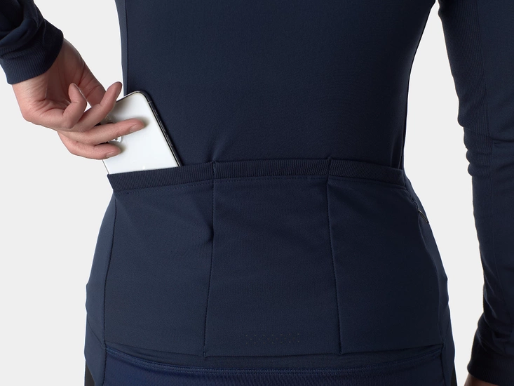 Koszulka rowerowa damska termiczna z długim rękawem Bontrager Circuit LS Navy Blue