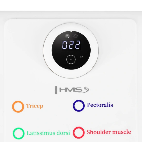 Deska do ćwiczeń mięśni brzucha i pompek z licznikiem HMS DBP03 biało - szara